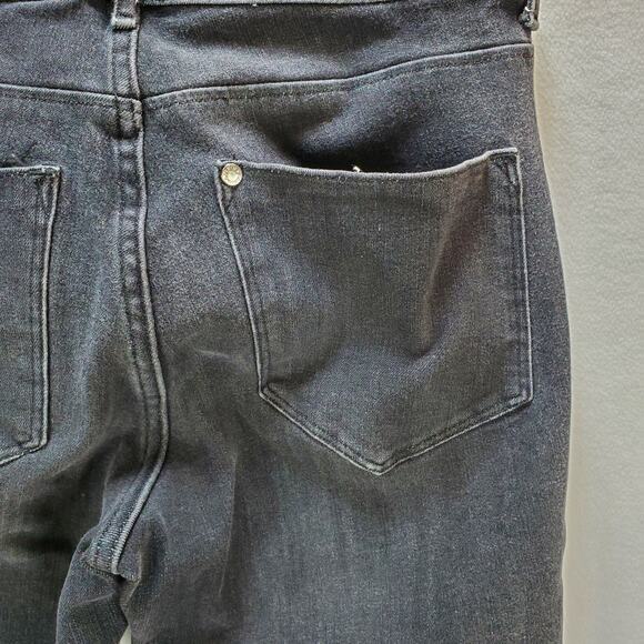 H&M 360 Stretch Jeans Womens 30/30 Black Skinny High Waist & Denim Faded Pants - Picture 9 of 12